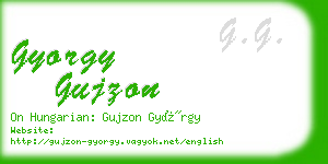 gyorgy gujzon business card